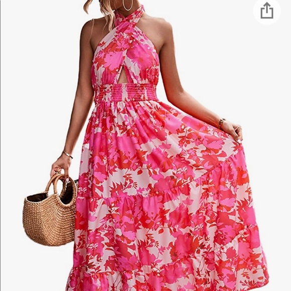 Pink Floral Maxi - never been worn! - Picture 1 of 3